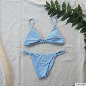 Cupshe small blue bikini swim suit